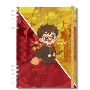 Agenda 2026 Personalizada - Tamanho A5 - Coleção bruxinhos Capa dura 148 x 210 mm (A5) 4x0  A escolha Wire-o | 190 folhas