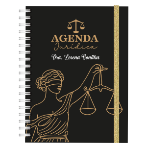 Agenda 2026 Personalizada - Tamanho A5 - Jurídica - 5 unidades Capa dura 148 x 210 mm (A5) 4x0  A escolha Wire-o | 204 folhas