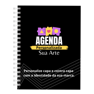 Agenda Personalizada - Tamanho A5 - 1 Dia por Folha Capa dura 148 x 210 mm (A5) 4x0  A escolha Wire-o | 202 folhas