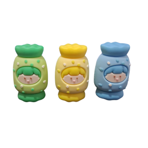 Apontador Balinha Colorida Silicone 3 x 7 x 5 cm Azul   