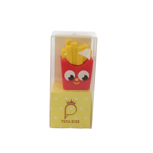 Apontador Batata Frita Silicone 3 x 7 x 5 cm Colorido   
