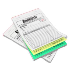 Bloco Autocopiativo Papel Auto Copiativo 53g - 3 vias 15x21cm 1x0 Sem revestimento Bloco com 150 Folhas - 3 vias 50 fls 1º via - Branca | 50 fls 2º via - Amarela | 50 fls 3º via - Verde