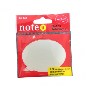 Bloco De Notas Adesivas Transparentes Papel 9 x 8 x 5 cm Incolor   Contém 50 Folhas