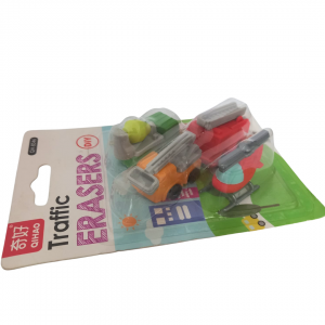 Borracha Infantil Com Formatos Borracha 12 x 18 x 5 cm Colorido   Acompanha 4 Borrachas Com Formatos De Veiculos