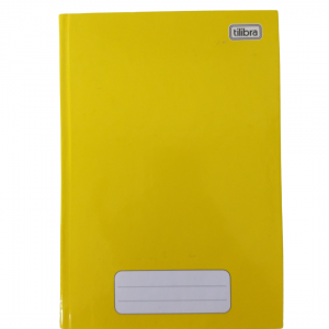 Caderno Brochura 96 Folhas Capa Dura 21 x 28 x 1 cm Amarelo   96 Folhas