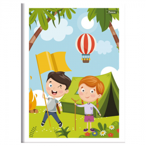Caderno Brochurinha Capa Flexivel 14 x 20 x 1 cm Colorido   60 Folhas
