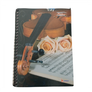 Caderno Espiral De Música Capa Dura 16 x 21 x 2 cm Colorido   64 Folhas/ Pentagrama