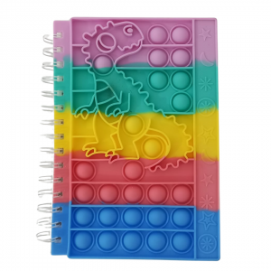 Caderno Pop It Dinossauro Borracha 16 x 20 x 3 cm Colorido   