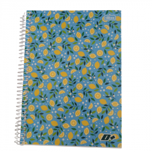 Caderno Universitário Capa Dura 21 x 27 x 1 cm LImões   Azul/ 1 Matéria/ 96 Folhas
