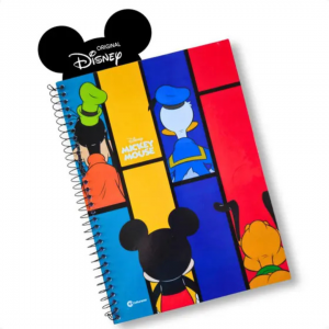 Caderno Universitário Capa Dura 22 x 27 x 1 cm Mickey Mouse/ Colorido   80 Folhas/ 1 Matéria