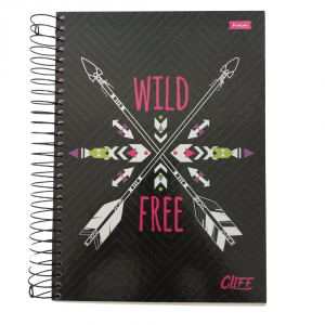 Caderno Universitário Capa Dura 23 x 27 x 4 cm Preto   20 Matérias/ 320 Folhas