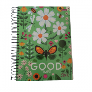 Caderno Universitário Capa Dura 23 x 27 x 4 cm Verde   20 Matérias/ 320 Folhas