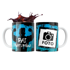 Caneca com Foto Personalizada – Presente Dia dos Pais Cerâmica branca de alta qualidade Capacidade de 325ml  Impressão por sublimação + Foto enviada pelo cliente  