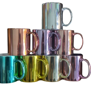 Caneca de Ceramica Espelhada Personalizada - Sua Arte Ceramica 300ML Consulte Cores Disponivéis Sublimação Sua Arte 