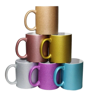 Caneca de Ceramica Glitter Personalizada - Sua Arte Ceramica 300ML Consulte Cores Disponivéis Sublimação Sua Arte 