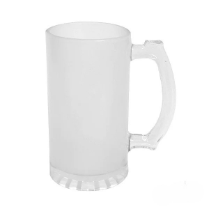 Caneca De Chopp De Vidro Jateada Personalizada- Sua Arte Vidro 475ml Consulte Cores Disponivéis  Sublimação 