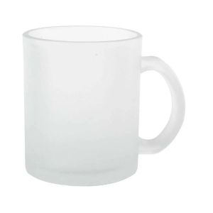 Caneca De Vidro Jateada Personalizada - Sua Arte Vidro 300ML Consulte Cores Disponivéis Sublimação Sua Arte 