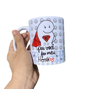 Caneca Dia dos Pais – Estampas Variadas Cerâmica branca de alta qualidade Capacidade de 325ml  Sublimação  