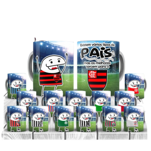 Caneca Personalizada Flork Pai Torcedor Cerâmica branca de alta qualidade Capacidade de 325ml  Impressão por sublimação  