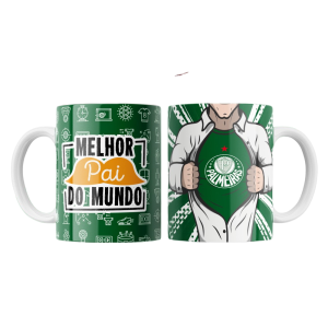 Caneca Personalizada Pai Torcedor Cerâmica branca de alta qualidade Capacidade de 325ml  Impressão por sublimação  Escolha do time do Paizao!
