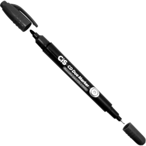 Caneta Cis Cd Duo Marker Plástico 1 Unidade   Duas pontas 