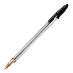 Caneta esferografica Cristal Preta - Bic Plástico 1 Unidade Preta   