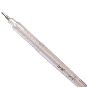 Caneta Gel 1.0mm Branca - BRW Plástico 1 Unidade Branco  Ponta 1,0 mm 