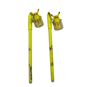 Caneta Pikachu Potinho com Glitter Plástico 1 Unidade Amarelo  Acompanha Potinho Com Glitter 