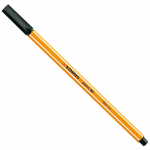 Caneta Stabilo Point 88 Fine 0,4 Plástico 1 Unidade Preto   