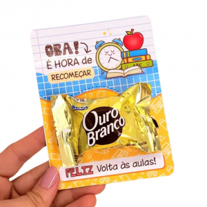 Card Para Bombom Personalizado Fotografico Matte 10x8 cm 4x0  Corte Reto 