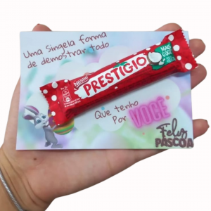 Card Para Chocolate Prestigio Personalizado Fotografico Matte 10x14 cm 4x0  Corte Reto 