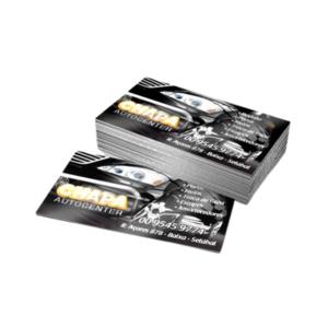 Cartão de Visita Metal Premium 300g 9x5cm 4x0  Corte Reto 