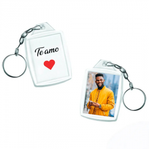Chaveiro personalizado com foto Plastico + Fotografico Imagem 3x4 4x4   Impressão nos dois lados
