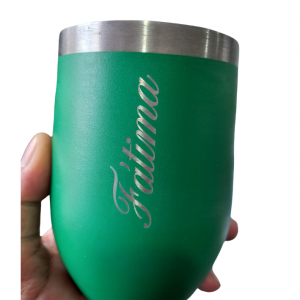Copo Cuia Térmico Com Gravação A Laser 350ml  2,5 x  4,5 cm (arte vertical)   Gravação a Laser 