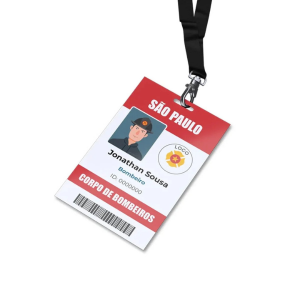 Credencial Personalizado PVC 1mm 10x13 cm 4x0 Brilhante Cantos Arredondados 