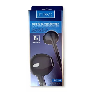 Fone de Ouvido Com Fio  Com fio de 120cm Preto  Bass/Stereo 