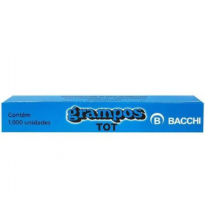 Grampos Bacchi Arame De Aço 5 x 11 x 5 cm Prata   Contém 1.000 Unidades