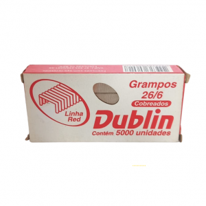 Grampos Dublin Arame De Aço 26/6 Prata   Contém 5000 Unidades