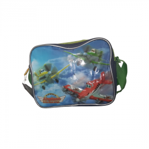 Lancheira Térmica Infantil Aviões  22  x 17 x 8 cm Verde/ Azul Marinho   