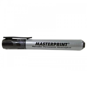 Marcador Permanente Recarregável MasterPrint Plástico 1 Unidade Preto   