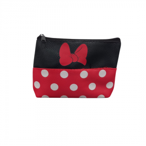 Necessaire Minnie Corino 18 x 13 x 1 cm Preto/ Vermelho   1 Repartição