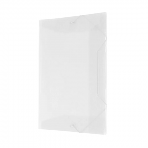 Pasta Elástica Oficio Transparente Plastico 335x235 MM   Com Elastico 
