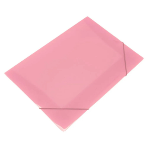 Pasta Elástica Oficio Mini Rosa Plastico 245x180 MM   Com Elastico 