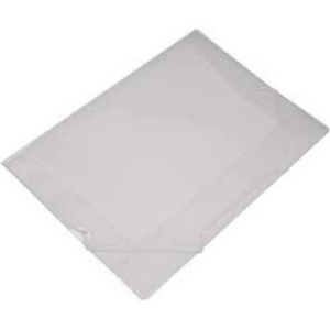 Pasta Elástica Oficio Mini Transparente Plastico 245x180 MM   Com Elastico 