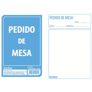 Pedido De Mesa Papel 8 x 11 x 5 cm Branco   Contém 50 Folhas
