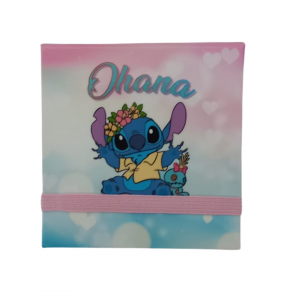 Porta Bloco De Notas Stitch Cut+Cut MDF 8 x 8 x 5 cm Colorido   Contém 100 Folhas/ Acompanha 2 Adesivos