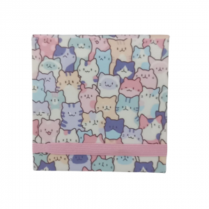 Porta Bloco De Notas Gatinhos Cut+Cut MDF 8 x 8 x 5 cm Colorido   Contém 100 Folhas/ Acompanha 1 Adesivo
