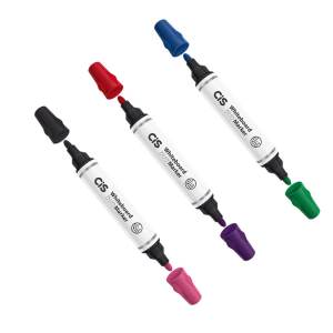 Whiteboard Duo Marker Plástico 1 Unidade   Duas Pontas 